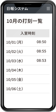 入退くんで打刻連携する図